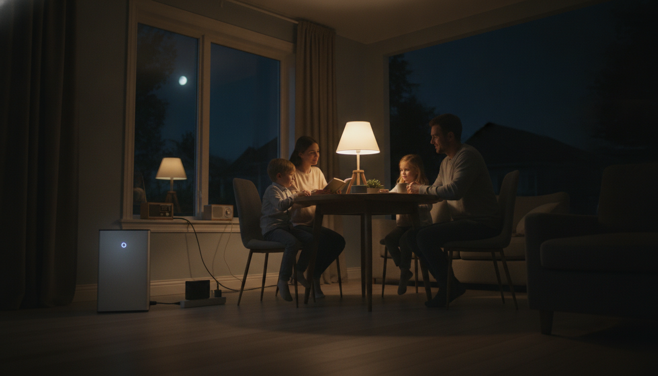 2．災害などの停電時に夜間でも電気が使える